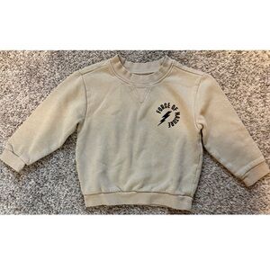 Old Navy Sand "Force of Nature" Lightning Sweatshirt. Size 4T.